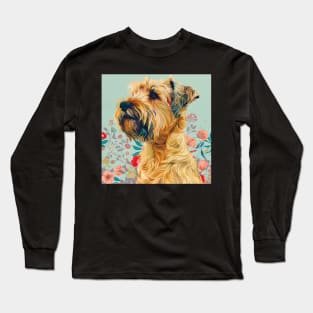 Retro Soft-coated Wheaten Terrier: Pastel Pup Revival Long Sleeve T-Shirt